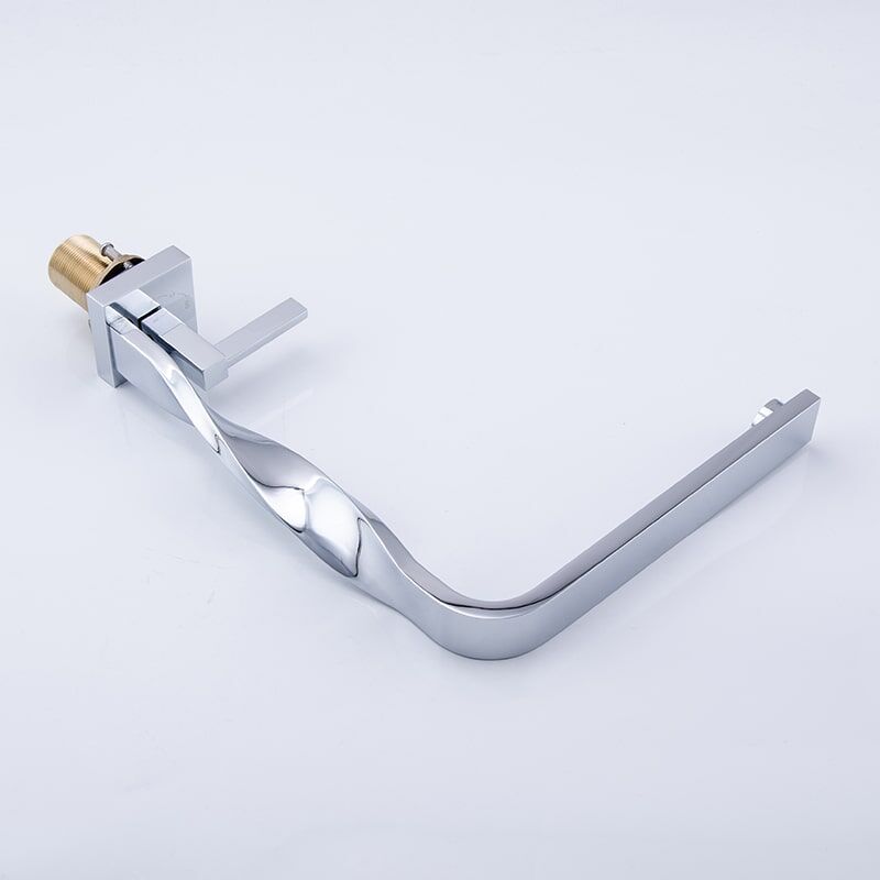 New Design Bathroom Sink Faucet Brass Distorted Waterfall Basin Faucet Luxurious Surface Design Modern Tap Washbasin Waterfall Bathroom Faucets 8 New Design Bathroom Sink Faucet Brass Distorted Waterfall Basin Faucet - Image 5