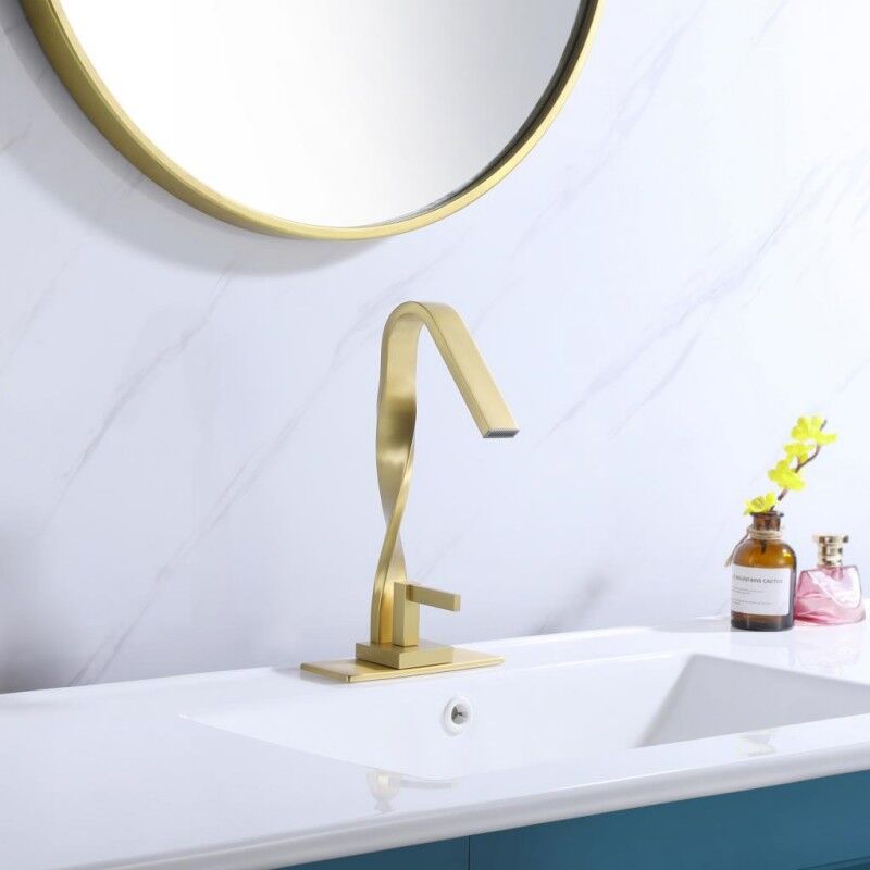 Luxury Basin Mixer Faucet Tap Brushed Gold Waterfall Bathroom Sink Faucet Single Hole Brass Basin Faucets Luxury Basin Mixer Faucet Tap Brushed Gold Luxury Basin Mixer Faucet Tap Brushed Gold Waterfall Bathroom Sink Faucet Single Hole Brass Basin Faucets
