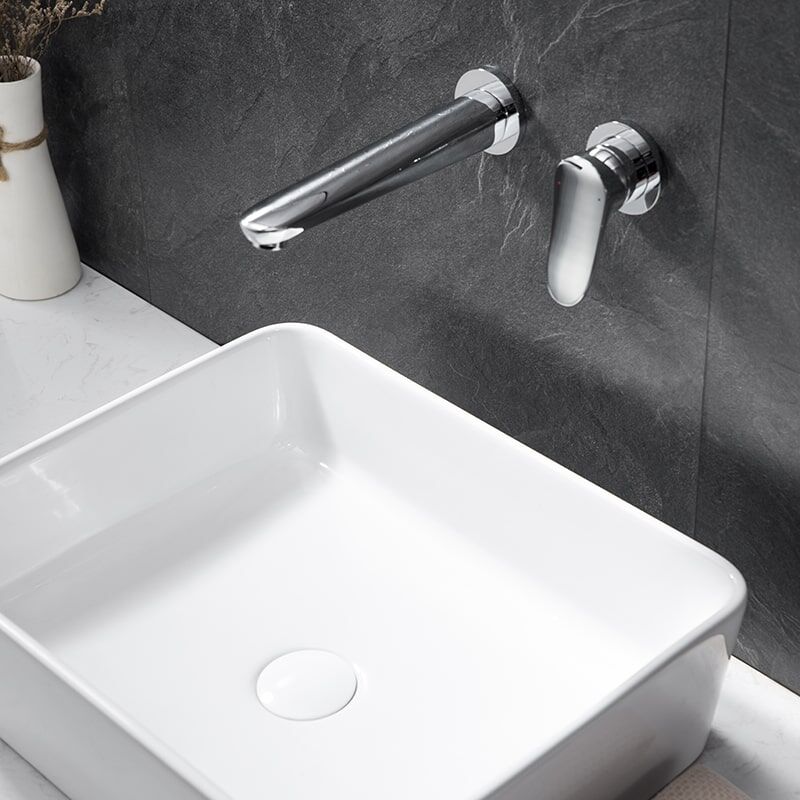 Wholesale Modern Designed Basin Faucet Concealed Wall Mounted Faucet Hot Cold Water Washing Tap Luxury Brass Wall Mounted Basin Tap Matte Waterfall Concealed Basin Mixer Faucet 12 Wholesale Modern Designed Basin Faucet Concealed Wall Mounted Faucet Hot Cold Water Washing Tap - Image 10