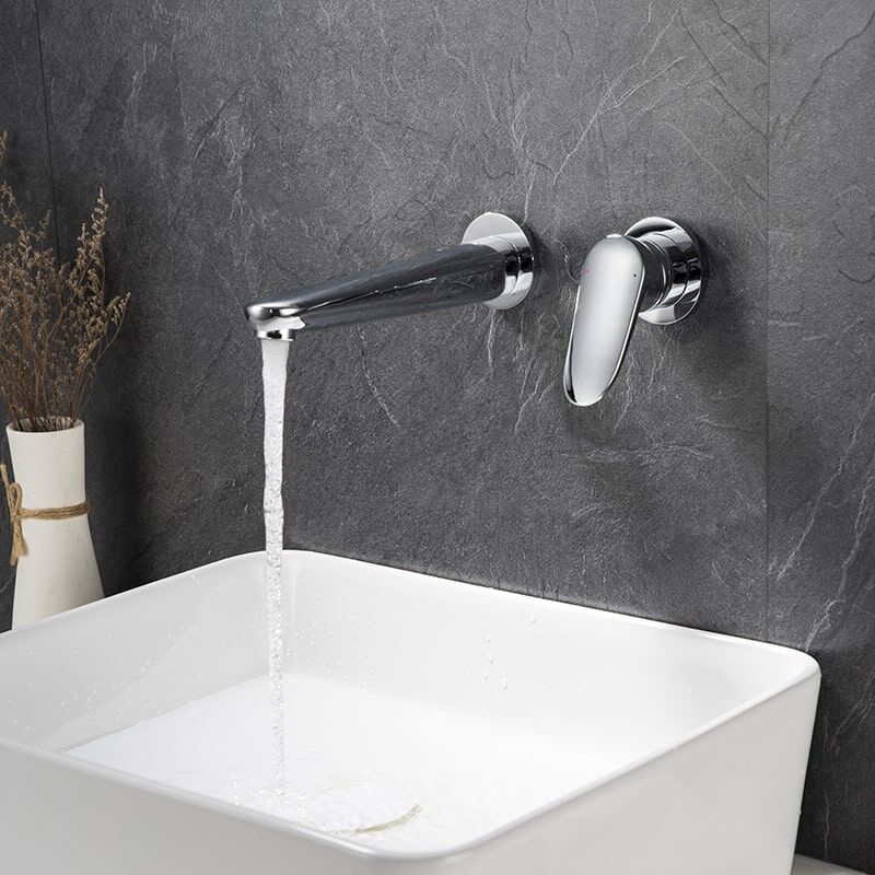 Wholesale Modern Designed Basin Faucet Concealed Wall Mounted Faucet Hot Cold Water Washing Tap Luxury Brass Wall Mounted Basin Tap Matte Waterfall Concealed Basin Mixer Faucet 6 Wholesale Modern Designed Basin Faucet Concealed Wall Mounted Faucet Hot Cold Water Washing Tap - Image 2