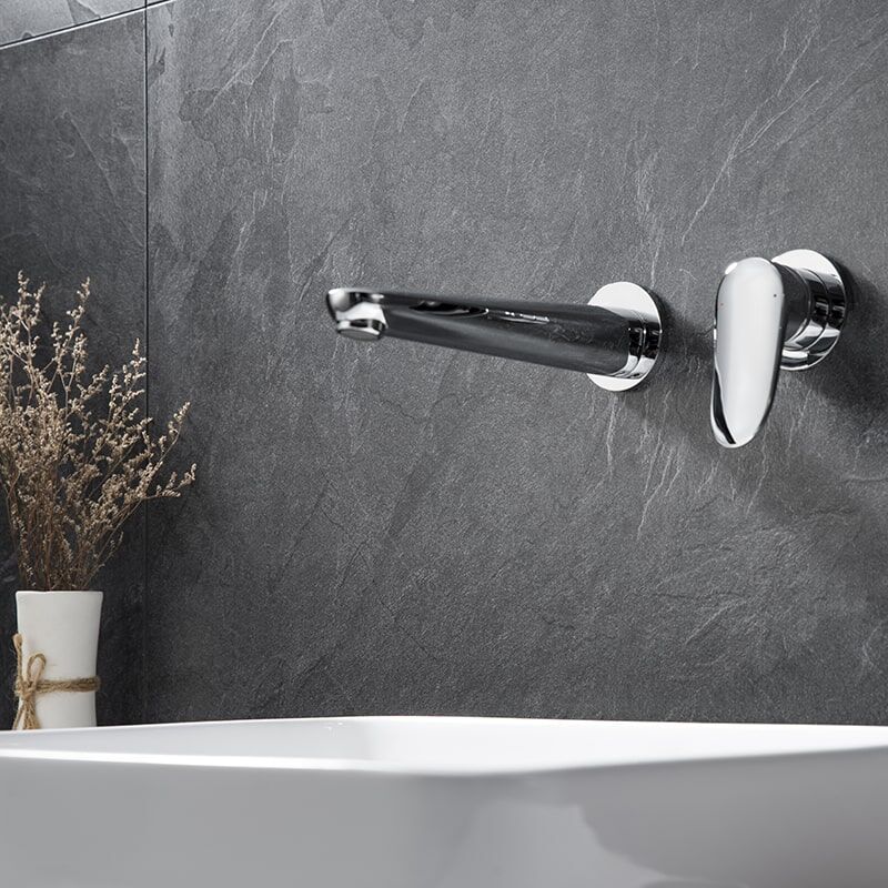 Wholesale Modern Designed Basin Faucet Concealed Wall Mounted Faucet Hot Cold Water Washing Tap Luxury Brass Wall Mounted Basin Tap Matte Waterfall Concealed Basin Mixer Faucet 9 Wholesale Modern Designed Basin Faucet Concealed Wall Mounted Faucet Hot Cold Water Washing Tap - Image 9