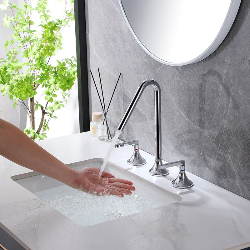 Luxury Faucets Mixers Taps - Basin Sink Faucet Modern Brass 2 Handle 3 Hole Basin Faucet Bathroom Luxury Faucets Mixers Taps Basin Sink Faucet Modern Brass 2 Handle 3 Hole Basin Faucet Bathroom 13 Luxury Faucets Mixers Taps - Basin Sink Faucet Modern Brass 2 Handle 3 Hole Basin Faucet Bathroom - Image 8