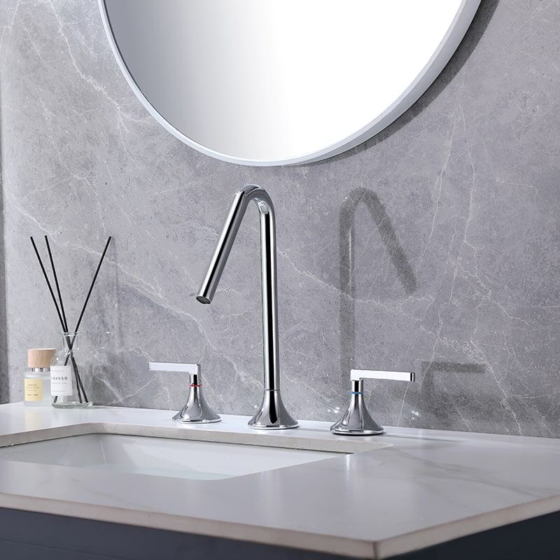 Luxury Faucets Mixers Taps - Basin Sink Faucet Modern Brass 2 Handle 3 Hole Basin Faucet Bathroom Luxury Faucets Mixers Taps Basin Sink Faucet Modern Brass 2 Handle 3 Hole Basin Faucet Bathroom 8 Luxury Faucets Mixers Taps - Basin Sink Faucet Modern Brass 2 Handle 3 Hole Basin Faucet Bathroom - Image 9