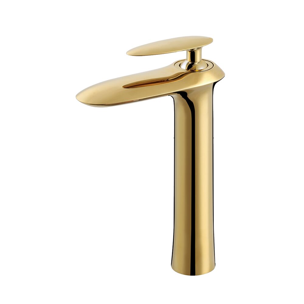 Luxury Single-Hole Brass Gold Faucet Bathroom Deck Mounted Hot Cold Water Basin Mixer Tap High Washroom Basin Faucet Luxury Single Hole Brass Gold Faucet Bathroom Luxury Single-Hole Brass Gold Faucet Bathroom Deck Mounted Hot Cold Water Basin Mixer Tap High Washroom Basin Faucet