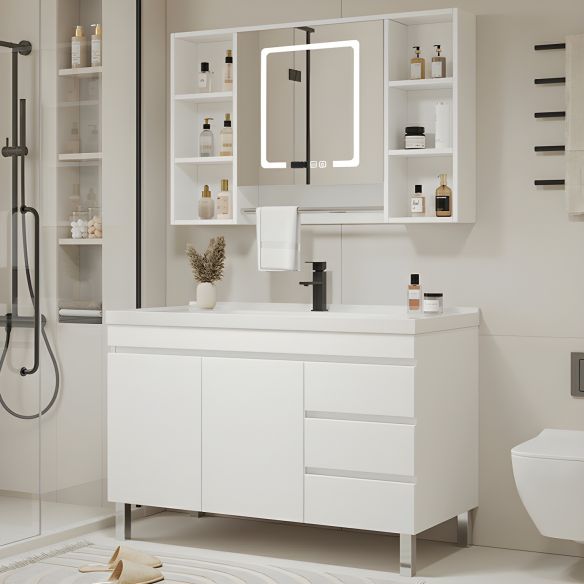 Luxury White Style Plywood Cabinet Single Sink Floor Standing Bathroom Vanities MP BC 1094 Luxury White Style Plywood Cabinet Single Sink Floor Standing Bathroom Vanities Luxury White Style Plywood Cabinet Single Sink Floor Standing Bathroom Vanities