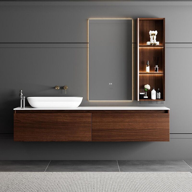 Solid Wood Bathroom Vanity LED Mirror Sink Cabinet MP RM2627 Solid Wood Bathroom Vanity LED Mirror Sink Cabinet Solid Wood Bathroom Vanity LED Mirror Sink Cabinet
