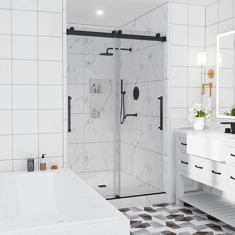 Factory Customized Hinged Tempered Glass Bathroom Shower Door MP SD1011 Factory Customized Hinged Tempered Glass Bathroom Shower Door Factory Customized Hinged Tempered Glass Bathroom Shower Door