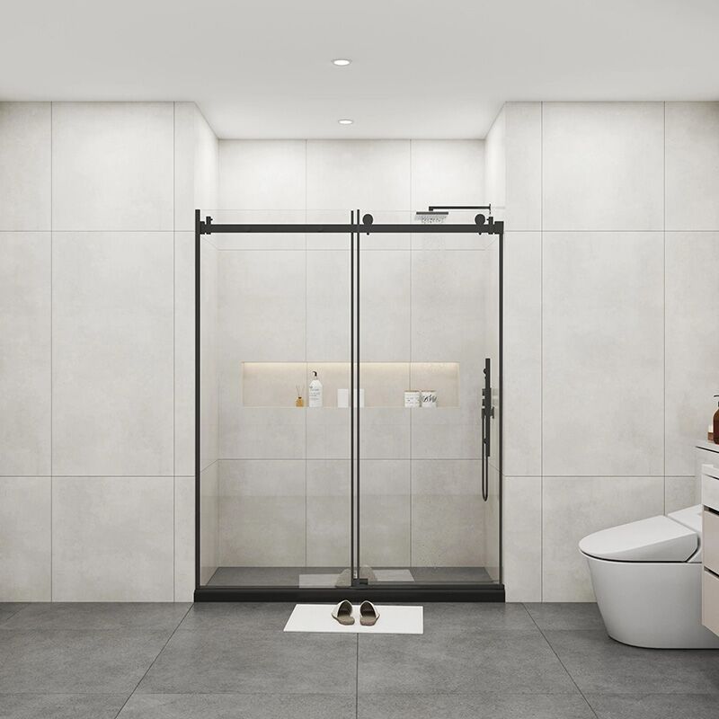 Modern Frameless Single Sliding Glass Shower Door MP SD1019 Modern Frameless Single Sliding Glass Shower Door Modern Frameless Single Sliding Glass Shower Door