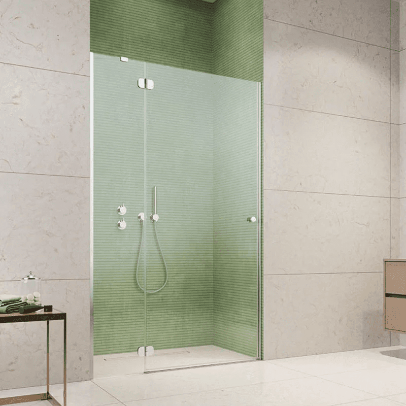 Modern Simple Hinged Shower Door Chrome Tempered Glass MP SD1085 Modern Simple Hinged Shower Door Chrome Tempered Glass Modern Simple Hinged Shower Door Chrome Tempered Glass