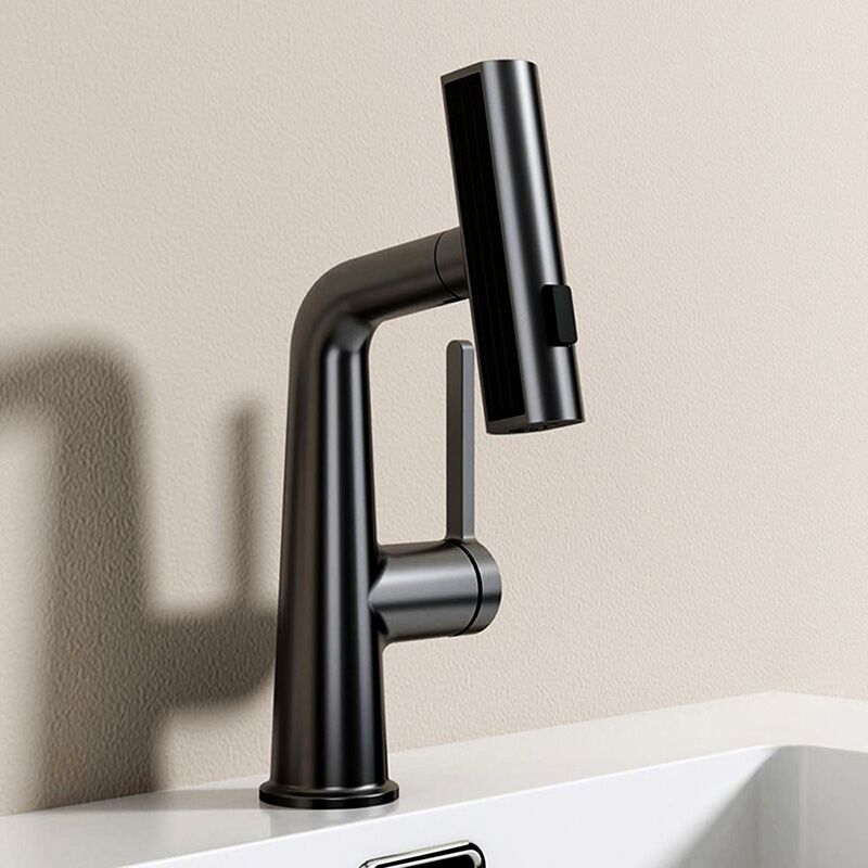 Modern Pull Out Bathroom Sink Faucet Matte Black Waterfall Bathroom Sink Faucet with 360° Rotaty Rainfall Rotating Spou Matte Black Modern Pull Out Bathroom Sink Faucet with Waterfall Rotating Spout 3 Modern Pull Out Bathroom Sink Faucet Matte Black Waterfall Bathroom Sink Faucet with 360° Rotaty Rainfall Rotating Spou - Image 6