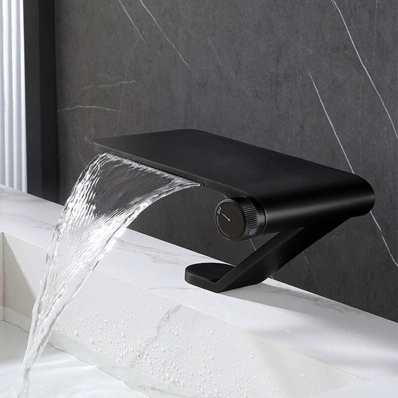 Matte Black Waterfall Basin Mixer Faucet Brass Single Handle Wash Basin Faucet Deck Mounted Bathroom Sink Faucet Matte Black Waterfall Basin Mixer Faucet Brass Matte Black Waterfall Basin Mixer Faucet Brass Single Handle Wash Basin Faucet Deck Mounted Bathroom Sink Faucet
