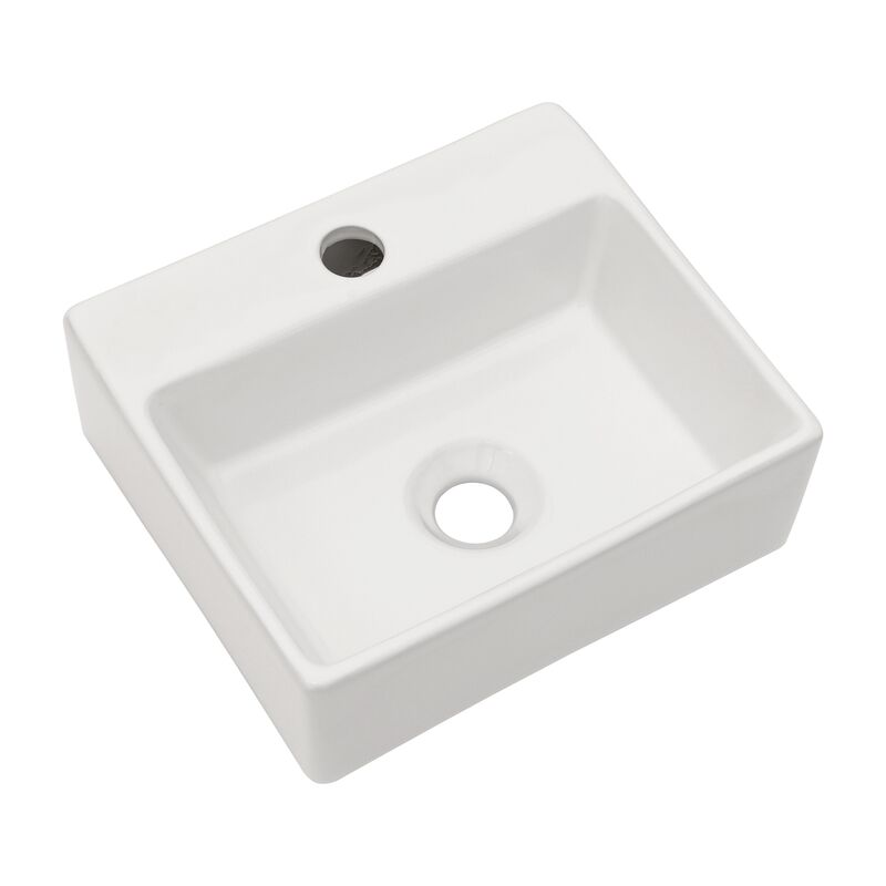 Porcelain Small Rectangular Wall-Hung Basin Shampoo Sink Modern 13 14 20 21 Inch Porcelain Small Rectangular Wall-Hung Basin Shampoo Sink
