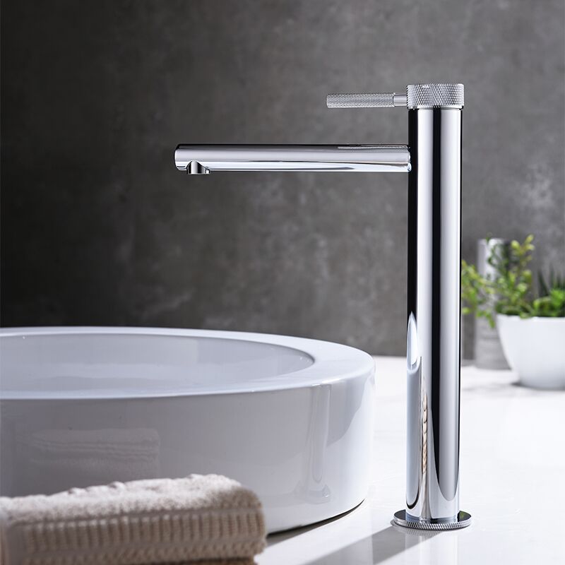 Modern Basin Mixer Faucet Knurled Brass Bathroom Sink Faucet Deck Mounted Polished Chrome Single Hole Lavatory Vanity Faucet Modern Basin Mixer Faucet Knurled Brass Bathroom Modern Basin Mixer Faucet Knurled Brass Bathroom Sink Faucet Deck Mounted Polished Chrome Single Hole Lavatory Vanity Faucet