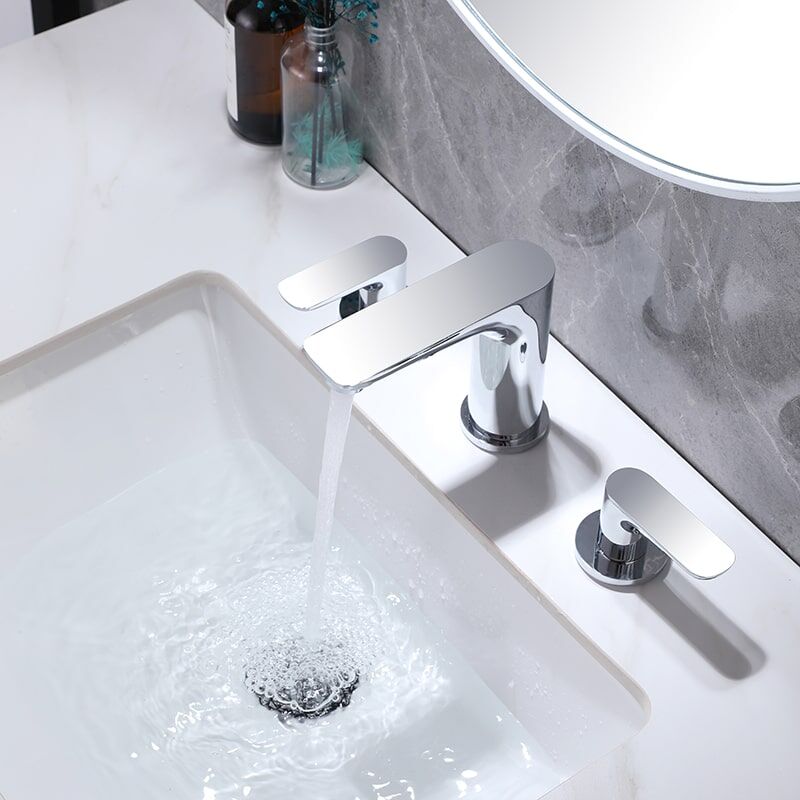 China Faucet Factory Modern Deck Mounted Brass Faucets Double Handle Basin Faucet Mixer 3 Hole Wash Basin Faucet Modern Deck Mounted Brass Faucets Double Handle Basin Faucet Mixer 3 Hole Wash Basin Faucet 11 China Faucet Factory Modern Deck Mounted Brass Faucets Double Handle Basin Faucet Mixer 3 Hole Wash Basin Faucet - Image 7
