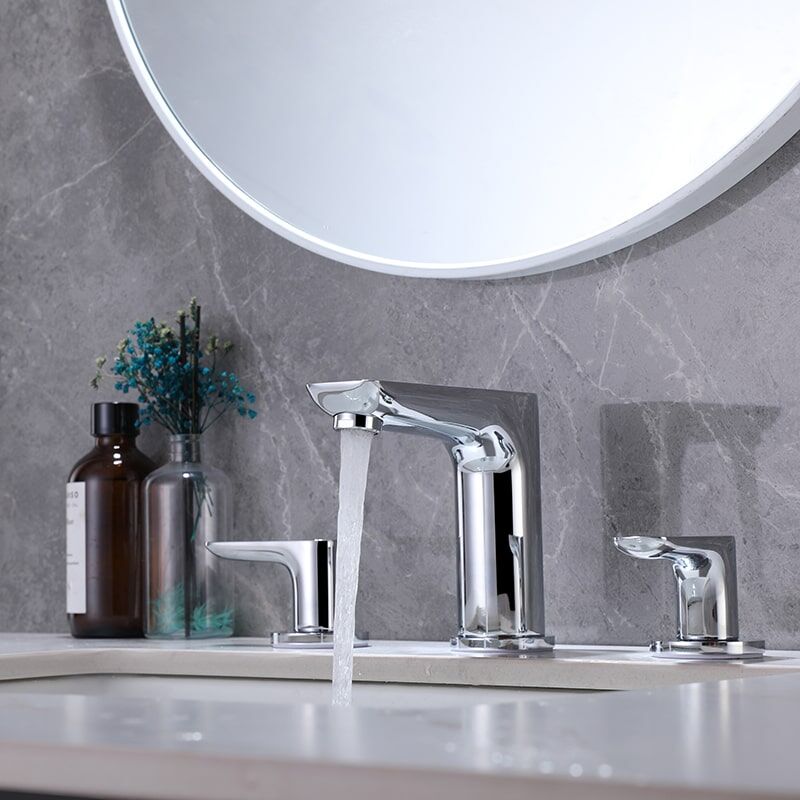 China Faucet Factory Modern Deck Mounted Brass Faucets Double Handle Basin Faucet Mixer 3 Hole Wash Basin Faucet Modern Deck Mounted Brass Faucets Double Handle Basin Faucet Mixer 3 Hole Wash Basin Faucet 9 China Faucet Factory Modern Deck Mounted Brass Faucets Double Handle Basin Faucet Mixer 3 Hole Wash Basin Faucet - Image 3