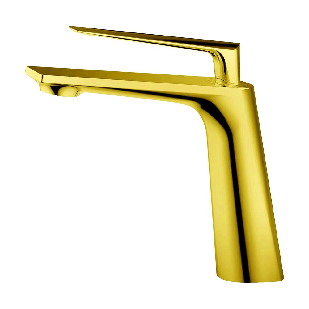 Modern Design Bathroom Basin Mixer Taps Golden Finished Solid Brass Hot and Cold Water Single Handle Hand Wash Taps Modern Design Bathroom Basin Mixer Taps Golden Modern Design Bathroom Basin Mixer Taps Golden Finished Solid Brass Hot and Cold Water Single Handle Hand Wash Taps