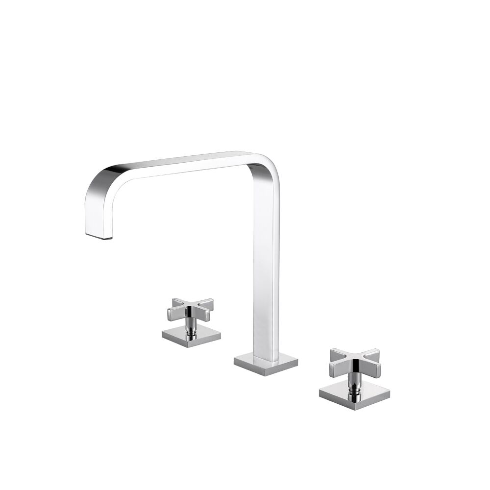 Modern High-End Polished Chrome Basin Brass Faucet Single-Hole Deck Mounted Water Mixer Modern High End Polished Chrome Basin Brass Modern High-End Polished Chrome Basin Brass Faucet Single-Hole Deck Mounted Water Mixer