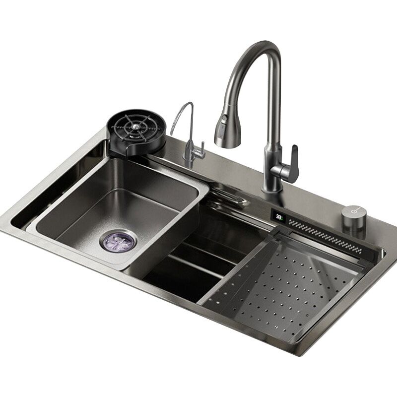 Modern Kitchen Stainless Steel Large Single Sink Nano Handmade Sinks Modern Kitchen Stainless Steel Large Single Sink Modern Kitchen Stainless Steel Large Single Sink Nano Handmade Sinks