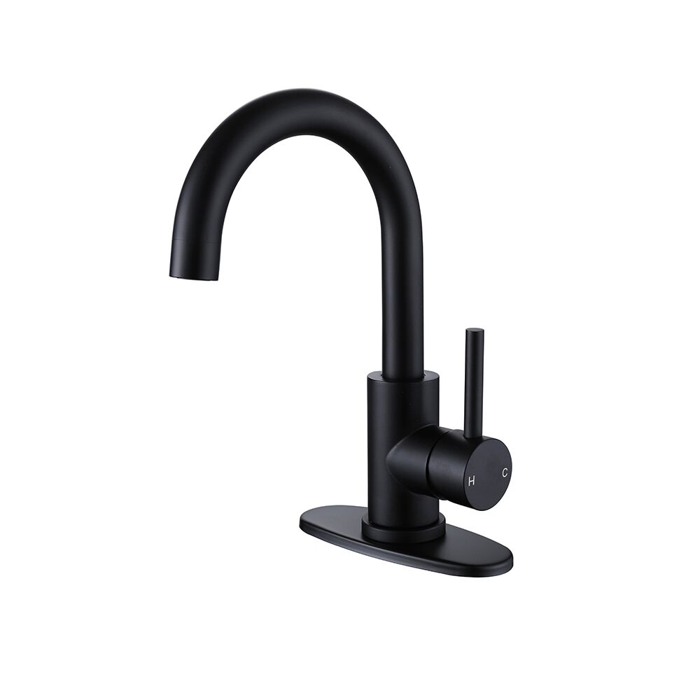 Modern Luxury Matt Black Finish Single Basin Water Faucets Kaiping Deck Mounted Single Hole Brass Basin Tap Modern Luxury Matt Black Finish Single Basin Modern Luxury Matt Black Finish Single Basin Water Faucets Kaiping Deck Mounted Single Hole Brass Basin Tap