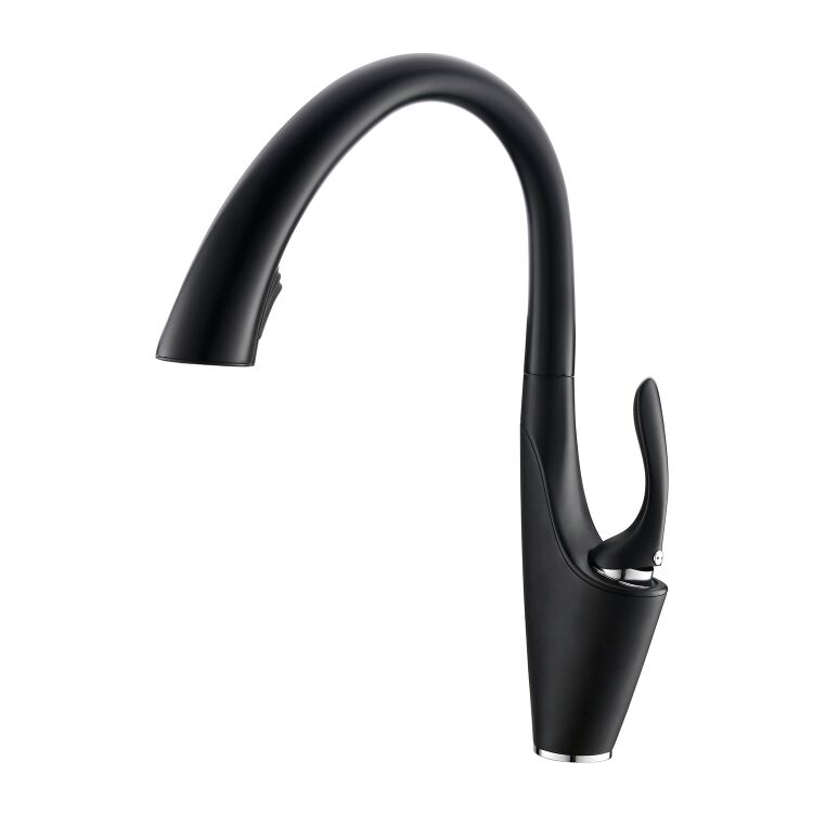 Modern Matte Black Kitchen Faucet Brass Deck Mounted Mixer Tap Pull Sprayer Ceramic Easy Installation Kitchen Sink Mixer Faucets Modern Matte Black Kitchen Faucet Brass Deck Modern Matte Black Kitchen Faucet Brass Deck Mounted Mixer Tap Pull Sprayer Ceramic Easy Installation Kitchen Sink Mixer Faucets