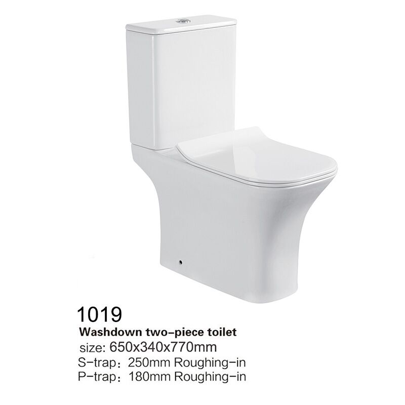 Toilet Professional Manufacture Low Flow Modern Bathroom Toilet Dual Flush Silent 2 Piece Toilets For Bathroom New Model Dual Flush Washdown 2 Piece Toilet P Trap 180mm WC Water Close Coupled Toilet 01 1019 Toilet Professional Manufacture Low Flow Modern Bathroom Toilet Dual Flush Silent 2 Piece Toilets For Bathroom - Image 2