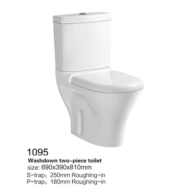 Toilet Professional Manufacture Low Flow Modern Bathroom Toilet Dual Flush Silent 2 Piece Toilets For Bathroom New Model Dual Flush Washdown 2 Piece Toilet P Trap 180mm WC Water Close Coupled Toilet 03 1095 Toilet Professional Manufacture Low Flow Modern Bathroom Toilet Dual Flush Silent 2 Piece Toilets For Bathroom - Image 4