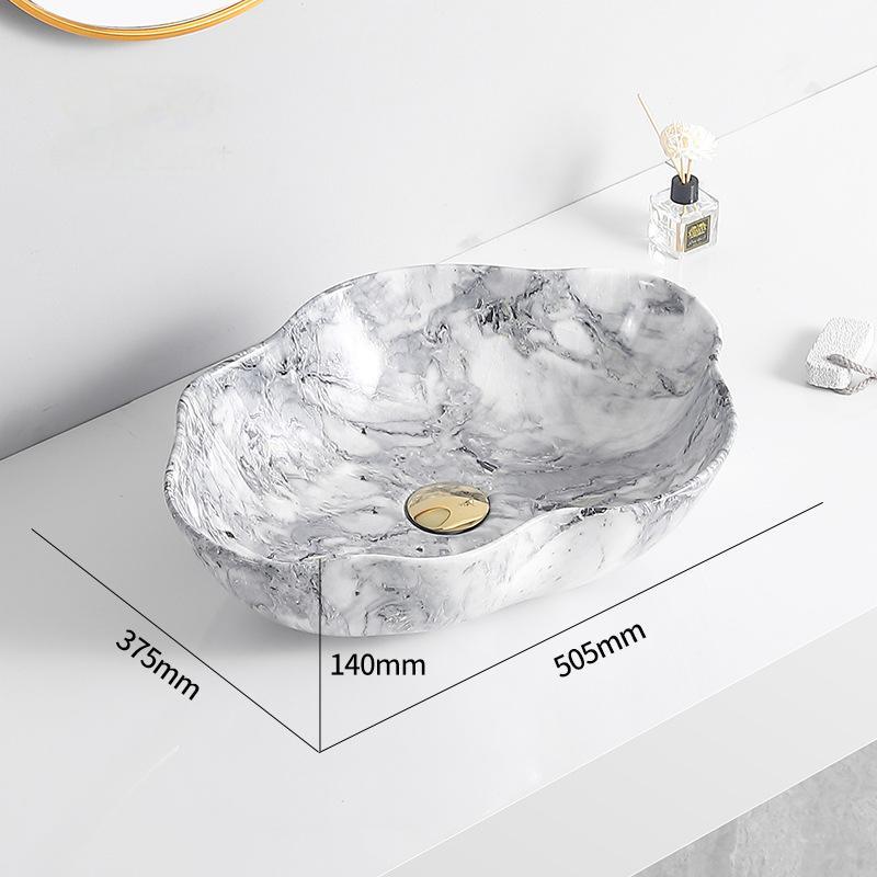 Nordic Modern Colorful Countertop Marble Basin Luxury Ceramic Wash Basin Art Basin for Hotel Project Nordic Modern Colorful Countertop Marble Basin Nordic Modern Colorful Countertop Marble Basin Luxury Ceramic Wash Basin Art Basin for Hotel Project