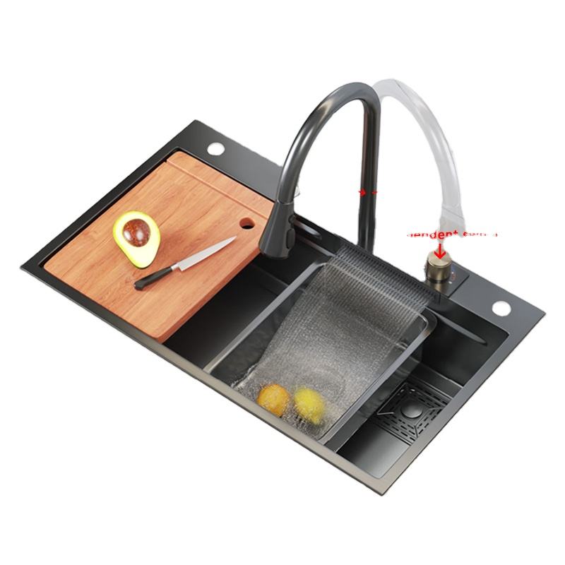 Ousuo Hot Sale Deluxe Stainless Steel Kitchen Sink Single Bowl With Cup Washer and Pull Out Kitchen Mixer Tap Ousuo Hot Sale Deluxe Stainless Steel Kitchen Ousuo Hot Sale Deluxe Stainless Steel Kitchen Sink Single Bowl With Cup Washer and Pull Out Kitchen Mixer Tap