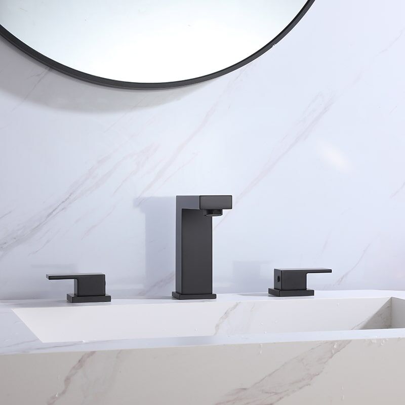 Project Hot Sale Matt Black Finish Deck Mounted 3 Hole 2 Handle 8'' Widespread Brass Bathroom Faucet Project Hot Sale Matt Black Finish Deck Mounted 3 Hole 2 Handle 8 Widespread Brass Bathroom Faucet 8 Project Hot Sale Matt Black Finish Deck Mounted 3 Hole 2 Handle 8'' Widespread Brass Bathroom Faucet - Image 10