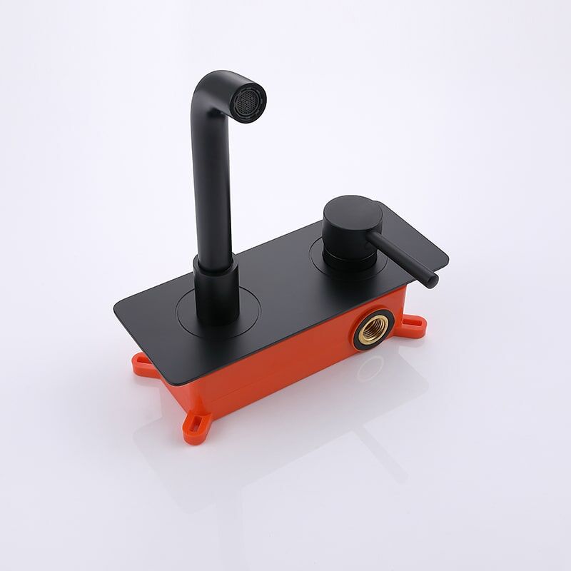 Single Handle Matt Black Elegant Bathroom Design Royal Long Spout Brass Wall Mount Faucets Single Handle Matt Black Elegant Bathroom Design Royal Long Spout Brushed Gold Brass Wall Mount Faucets 3 Single Handle Matt Black Elegant Bathroom Design Royal Long Spout Brass Wall Mount Faucets - Image 5