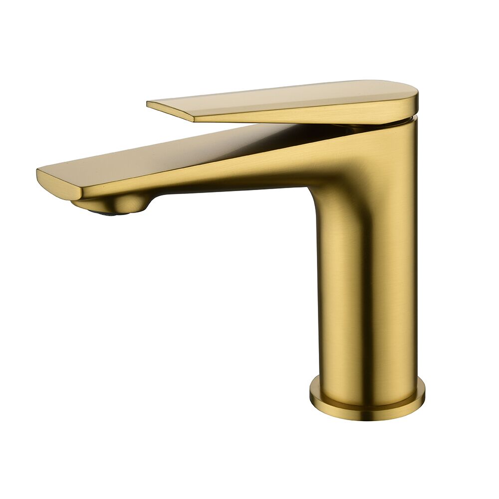 Single Handle Modern Style Brushed Gold Finished Bathroom Deck Mounted Basin Sink Brass Basin Faucet Tap Single Handle Modern Style Brushed Gold Finished Single Handle Modern Style Brushed Gold Finished Bathroom Deck Mounted Basin Sink Brass Basin Faucet Tap