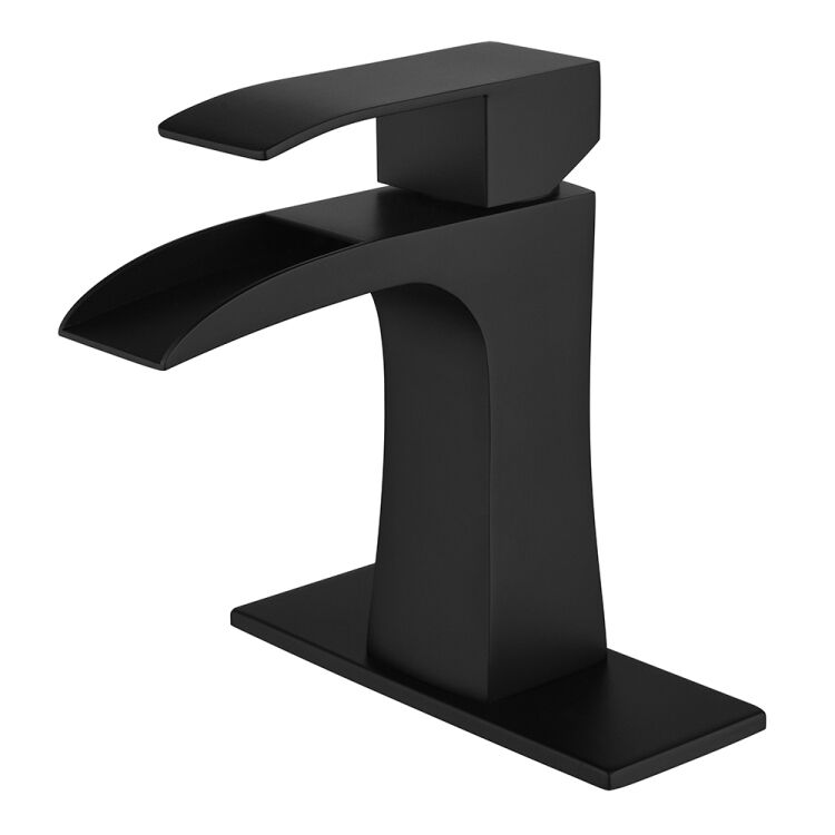 Top Selling Solid Brass Single Handle Waterfall Spout Hot Cold Bathroom Basin Faucet with Black Basin Tap Mixer Top Selling Solid Brass Single Handle Waterfall Top Selling Solid Brass Single Handle Waterfall Spout Hot Cold Bathroom Basin Faucet with Black Basin Tap Mixer