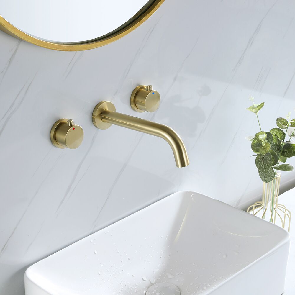 Luxury Basin Mixer Faucet Single Handle Brass Waterfall Washbasin Faucet Deck Mounted Gold Brass Bathroom Sink Faucet Wall Mounted Wash Basin Faucet Brushed Gold Luxury Basin Mixer Faucet Single Handle Brass Waterfall Washbasin Faucet Deck Mounted Gold Brass Bathroom Sink Faucet