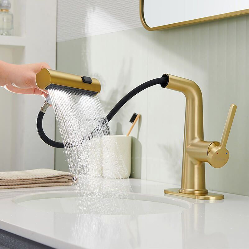 Waterfall Rainfall Bathroom Faucet with Pull Down Sprayer Bathroom Sink Faucet with 360° Rotaty Waterfall Basin Mixer Tap Waterfall Rainfall Bathroom Faucets G 1 Waterfall Rainfall Bathroom Faucet with Pull Down Sprayer Bathroom Sink Faucet with 360° Rotaty Waterfall Basin Mixer Tap - Image 12