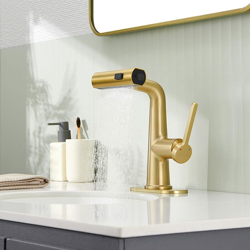 Waterfall Rainfall Bathroom Faucet with Pull Down Sprayer Bathroom Sink Faucet with 360° Rotaty Waterfall Basin Mixer Tap Waterfall Rainfall Bathroom Faucets G 4 Waterfall Rainfall Bathroom Faucet with Pull Down Sprayer Bathroom Sink Faucet with 360° Rotaty Waterfall Basin Mixer Tap - Image 15