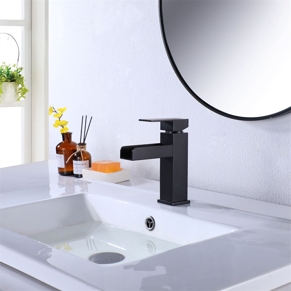 Waterfall Spout Faucet Deck Mounted Hand Wash Solid Brass Bathroom Tap Hot and Cold UPC Wash Basin Faucet Waterfall Spout Faucet Deck Mounted Hand Wash Waterfall Spout Faucet Deck Mounted Hand Wash Solid Brass Bathroom Tap Hot and Cold UPC Wash Basin Faucet