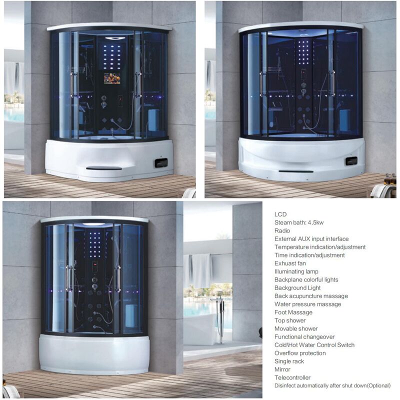 Luxury Whirlpool Hydromassage Bath Home Steam Room Bathtub Steam Shower Room Shower Cabin Wholesale Shower Steam Cabin Sauna And Steam Combined Room,Steam Sauna Room,Personal Steam Room