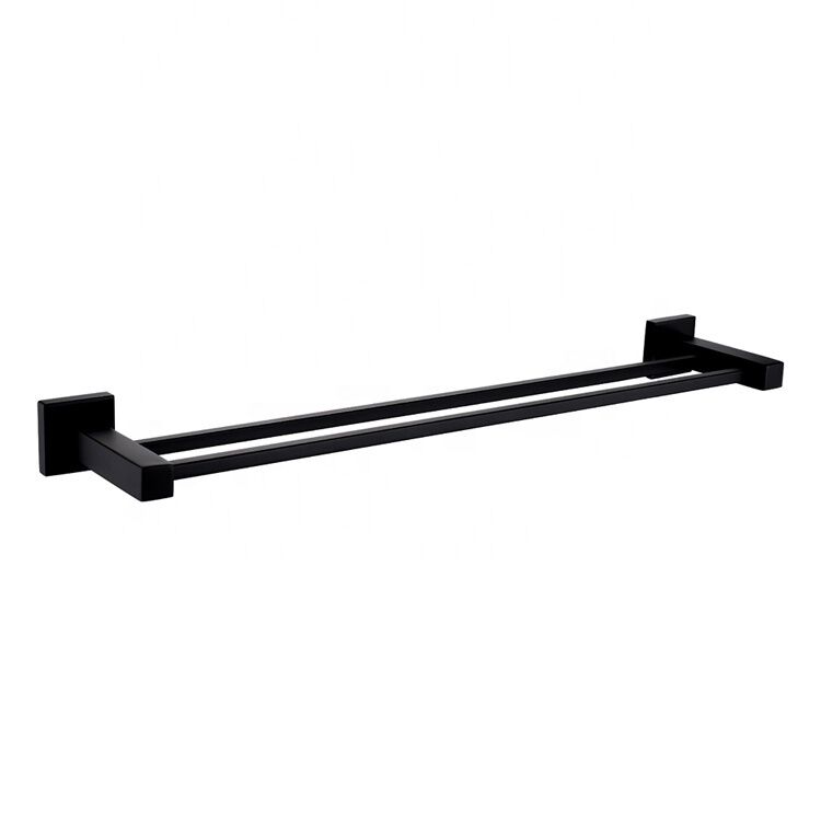 Wholesale Wall Mounted Bathroom Hotel Home Matt Black Square Double Towel Rail 304 Stainless Steel Towel Rack Towel Holder Wholesale Wall Mounted Bathroom Hotel Home Wholesale Wall Mounted Bathroom Hotel Home Matt Black Square Double Towel Rail 304 Stainless Steel Towel Rack Towel Holder
