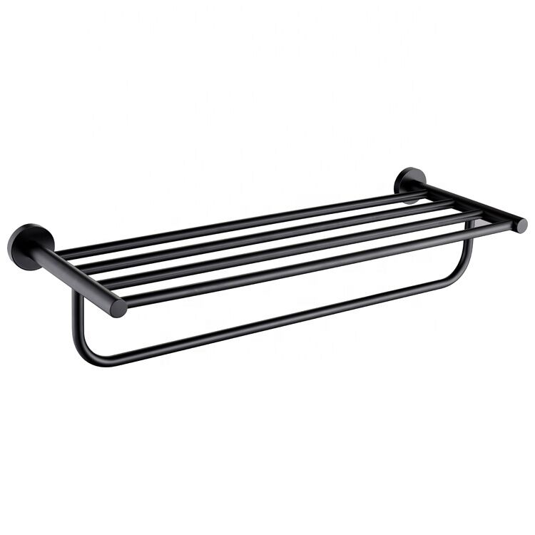Wholesale Wall Mounted Matt Black Round 2-layer Towel Rail 304 Stainless Steel Double Towel Bar Rack Holder Wholesale Wall Mounted Matt Black Round Wholesale Wall Mounted Matt Black Round 2-layer Towel Rail 304 Stainless Steel Double Towel Bar Rack Holder