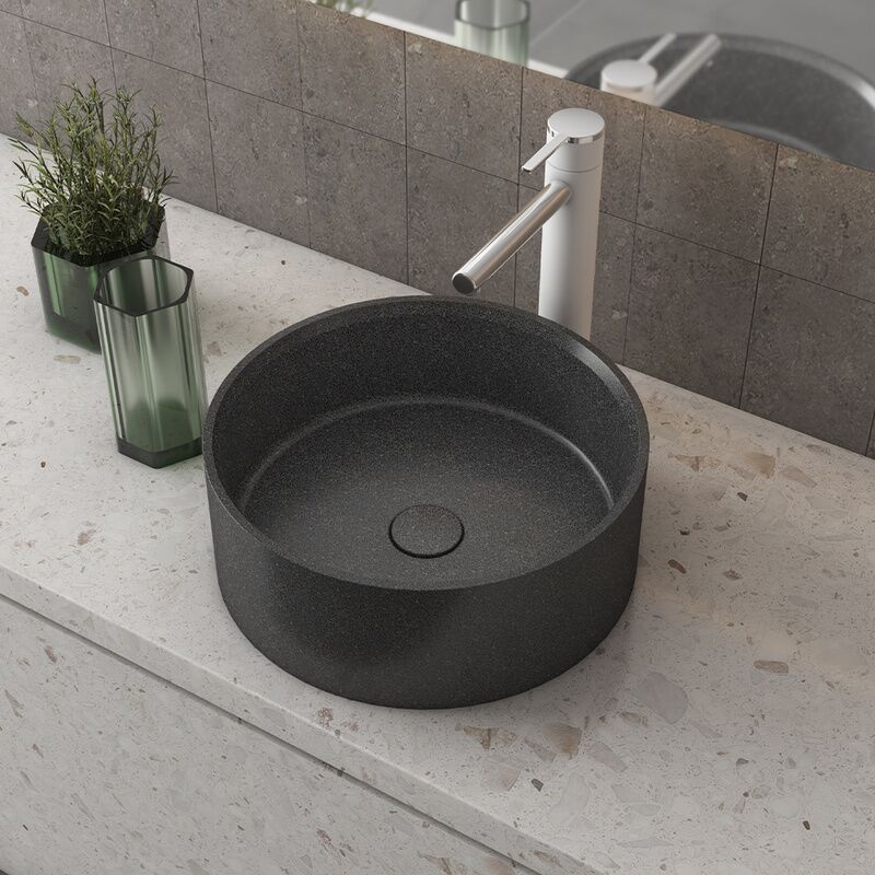 Wholesale Wash Gargle Basin Bathroom Round Handmade Bathroom Concrete Sink Hotel Modern Concrete Basin Black Wholesale Wash Gargle Basin Bathroom Round Wholesale Wash Gargle Basin Bathroom Round Handmade Bathroom Concrete Sink Hotel Modern Concrete Basin Black