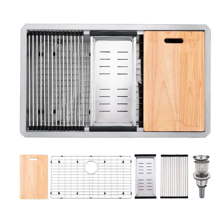 Workstation Kitchen Sink Undermount Stainless Steel Single Bowl Sink With WorkFlow Ledge Workstation Kitchen Sink Undermount Stainless Steel Single Workstation Kitchen Sink Undermount Stainless Steel Single Bowl Sink With WorkFlow Ledge