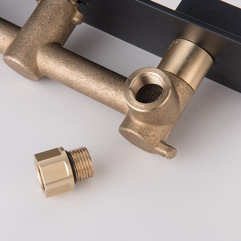 Factory Directly Brass 2 Lever Handles Square Wall Mounted Bathroom Sink Basin Faucet brass 2 lever handles square wall mounted Waterfall bathroom sink basin faucet 11 Factory Directly Brass 2 Lever Handles Square Wall Mounted Bathroom Sink Basin Faucet - Image 11