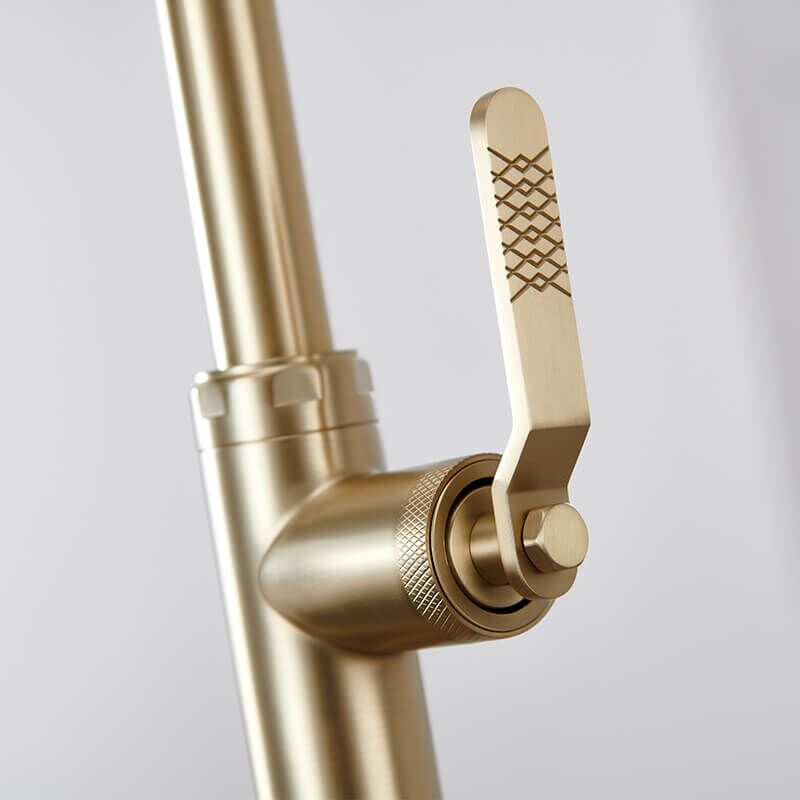 Commercial Kitchen Faucets Brushed Gold Pull out Kitchen Sink Faucets with pull down sprayer Faucets brushed gold kitchen faucet Pull Out sprayer kitchen faucet golden