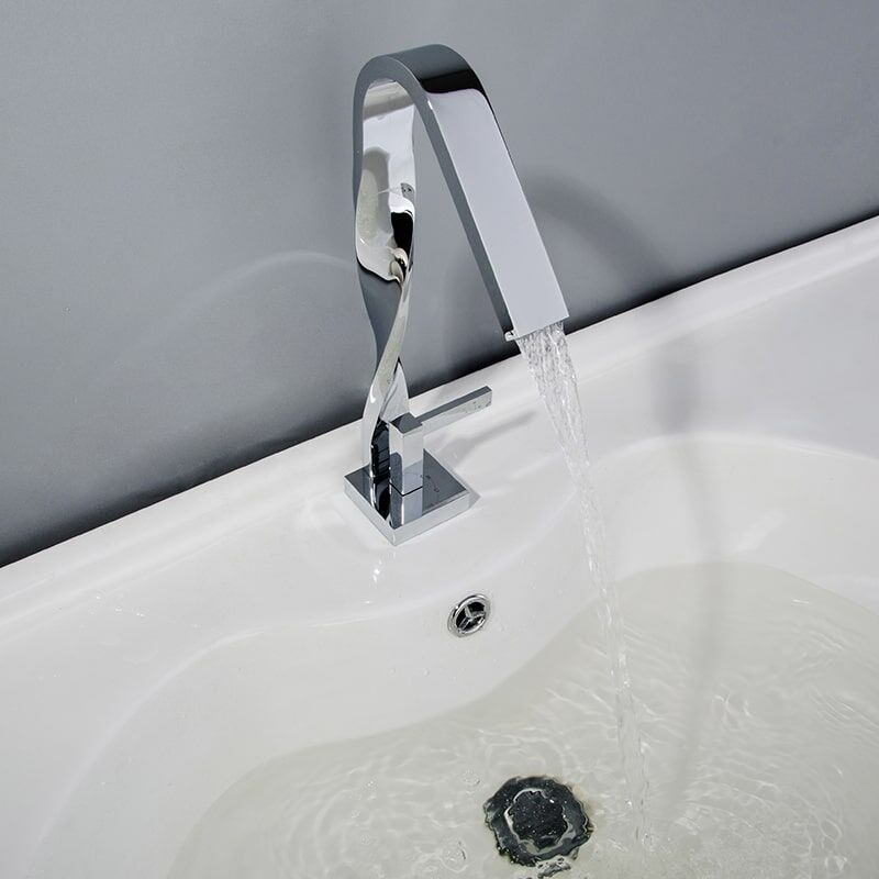 New Design Bathroom Sink Faucet Brass Distorted Waterfall Basin Faucet designer bathroom brass sink faucet modern faucet distorted waterfall basin bathroom faucet 2001V 4 New Design Bathroom Sink Faucet Brass Distorted Waterfall Basin Faucet - Image 8