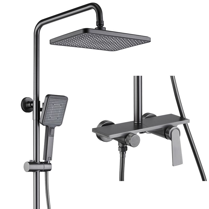 Shower room thermostatically controlled brass shower rock board mixing faucet system shower 6066Q 0 Shower room thermostatically controlled brass shower rock board mixing faucet system