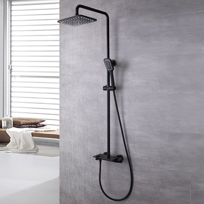 High-quality manufacturing black wall-mounted shower faucet handheld shower set shower 6088H 2 min High-quality manufacturing black wall-mounted shower faucet handheld shower set