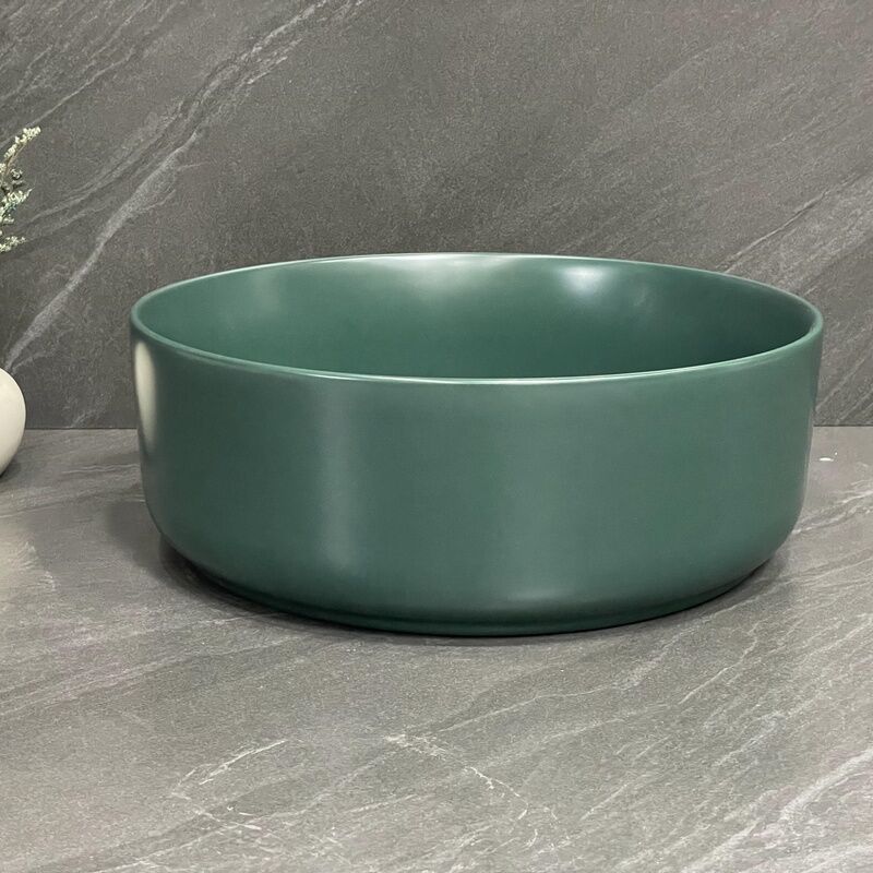 Color Round Art Vanity Vessel Sink Handmade Toilet Basin Wash for Bathroom Hotel or Washroom Application Ceramic Basin Bath Sink