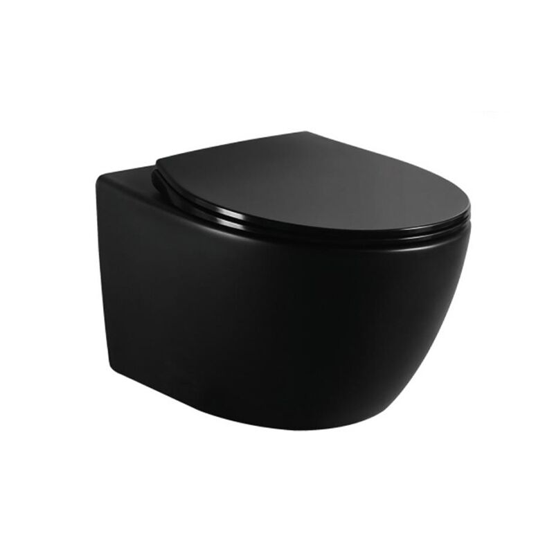 European Style Modern Bathroom Toilet Frameless Toilet Sanitary Ware Matte Black Ceramic Wall Hung Toilet Wholesale bathroom modern ceramic matte black UF frameless wall mounted toilets 1 9316 European Style Modern Bathroom Toilet Frameless Toilet Sanitary Ware Matte Black Ceramic Wall Hung Toilet