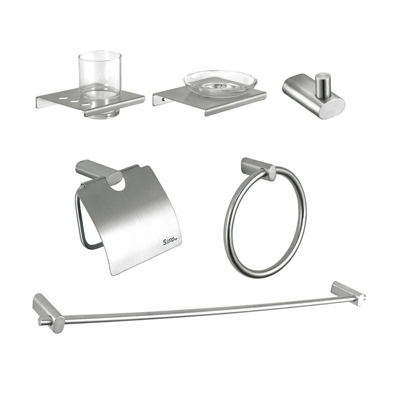 Bathroom Products SS304 Stainless Steel Accessories Set Fitting Washroom Fittings for Hotel