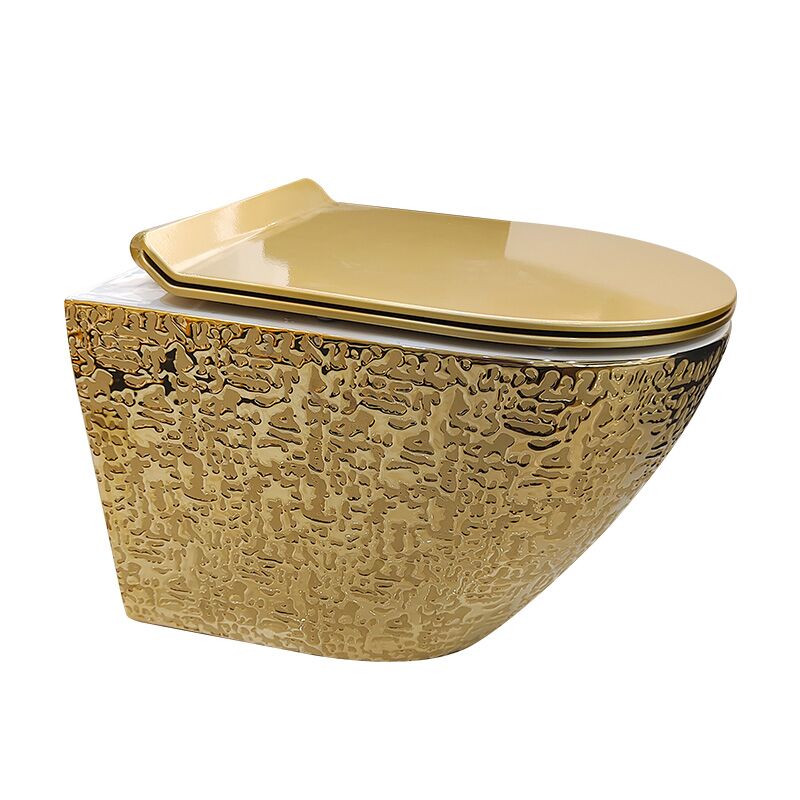 China Toilet Manufacture Bathroom Ceramic Plating Gold Wall Hung Toilet China Toilet Manufacture Bathroom Ceramic Plating Gold Wall Hung Toilet 1127 China Toilet Manufacture Bathroom Ceramic Plating Gold Wall Hung Toilet - Image 3
